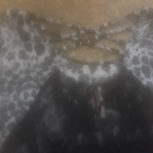 Leopard print Petite-  Laced Cami&Joggers